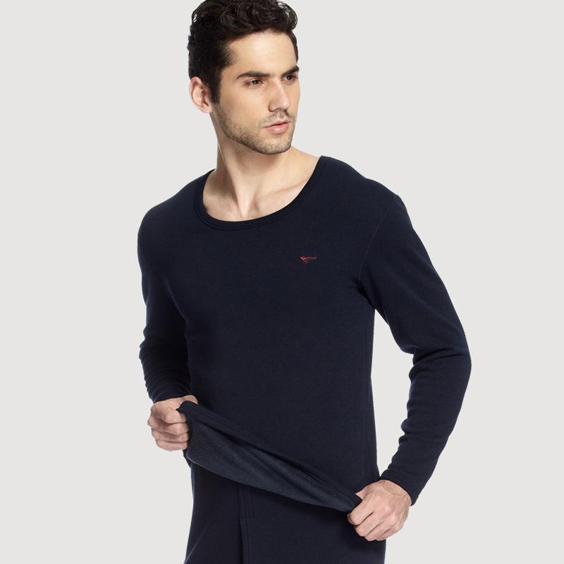 Термобелье мужское хлопковое комплект кальсоны и кофта с мехом -5-20°С 3 XL Темно-синий - фото 2 Термобелье мужское хлопковое комплект кальсоны и кофта с мехом -5-20°С 3 XL Темно-синий - фото 2