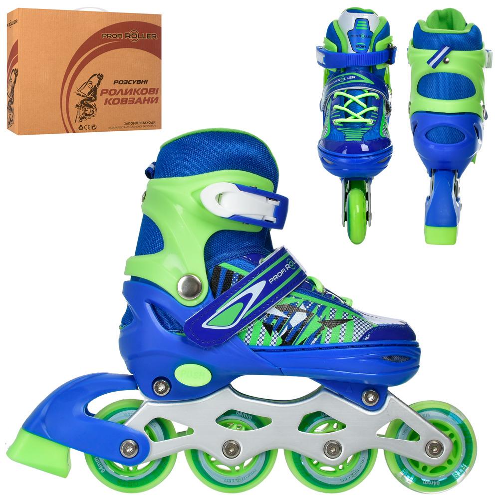 Ролики розсувні дитячі Синій Profi A 4143-S-BL розмір 31-34 - фото 2
