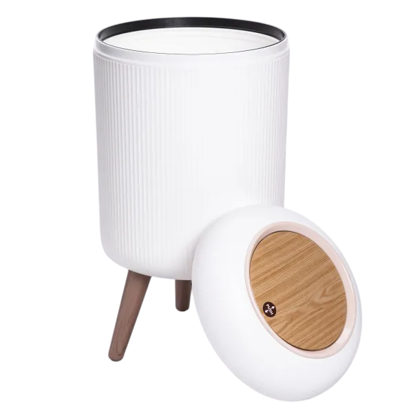 Мусорное ведро с клик-крышкой 10 л Белый - фото 3