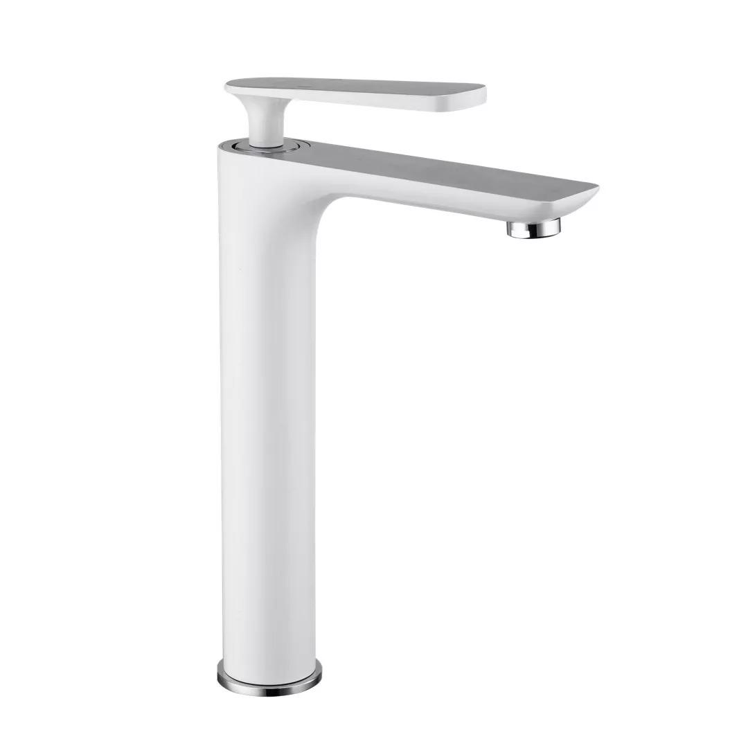 Смеситель для умывальника Frap F1052-56 высокий Белый/Хром (1037345)