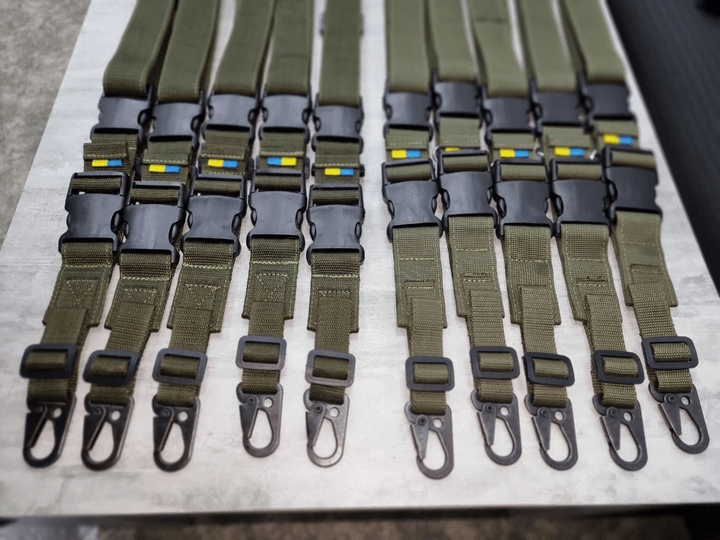 Ремінь триточковий з карабіном та утяжкою Олива (three-point-1-ol) - фото 6 Ремінь триточковий з карабіном та утяжкою Олива (three-point-1-ol) - фото 6