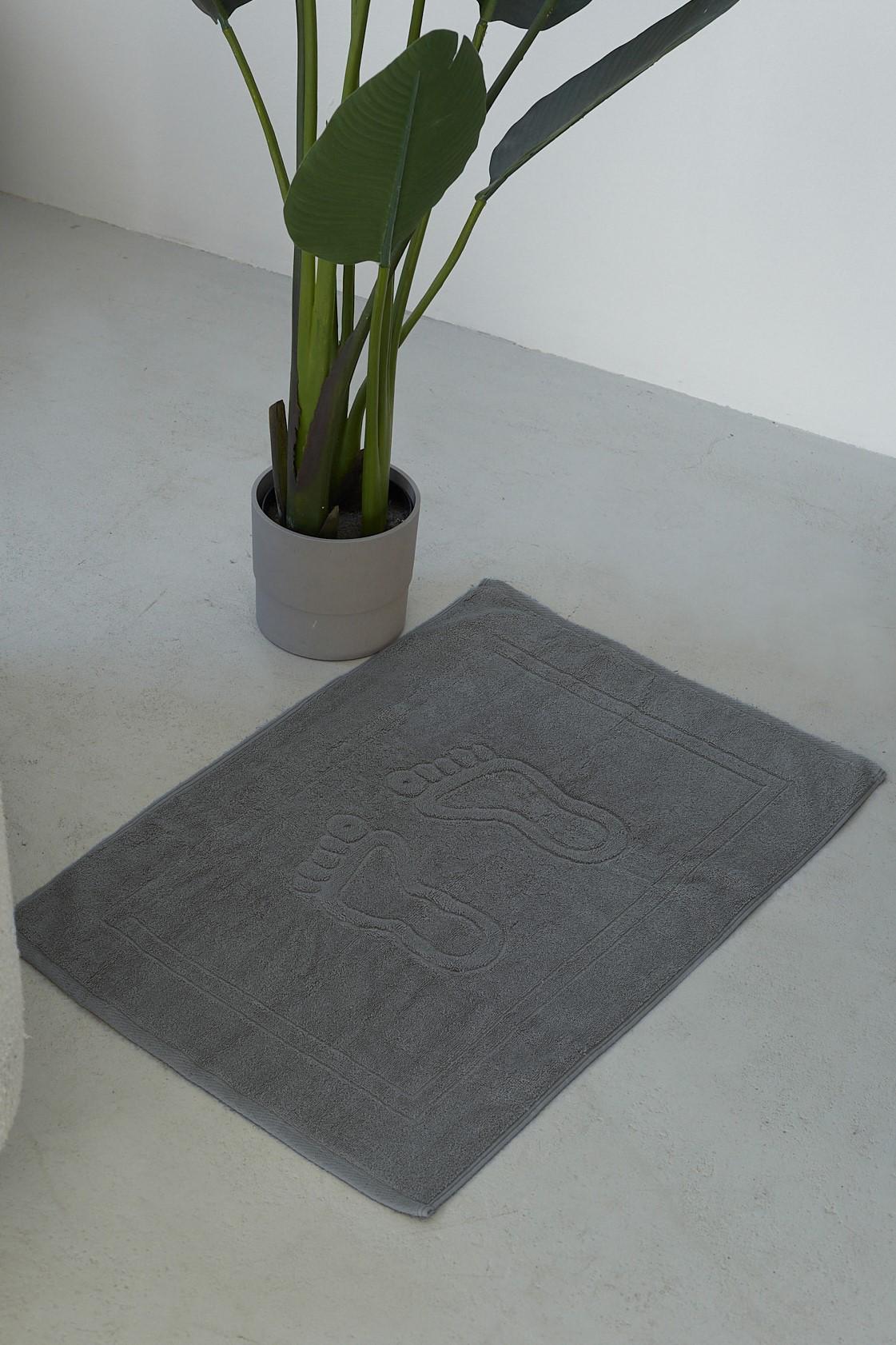 Коврик махровый для ног 50х70 см 700 г/м2 Серый (10010052)