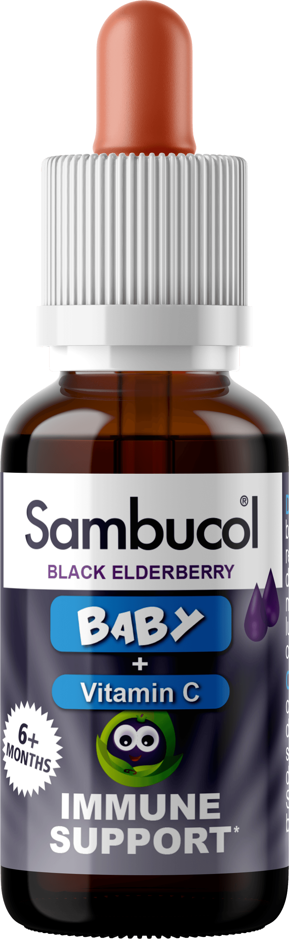 Самбукол капли для иммунитета Sambucol Baby Drops Черная бузина/Витамин С для детей от 6 месяцев 20 мл - фото 2