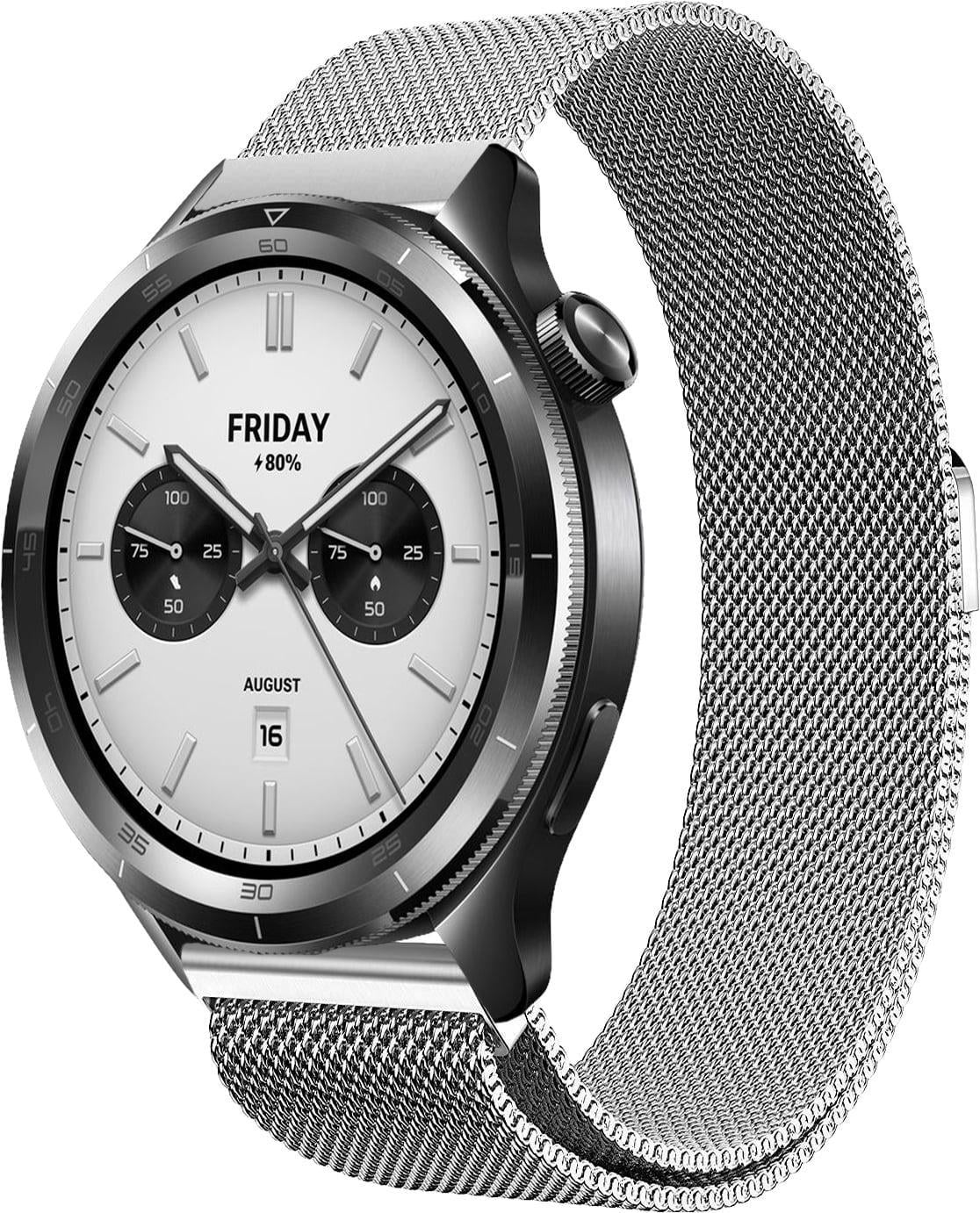 Петля міланська Milano для Xiaomi Watch S4 47 мм Silver (40588-59)