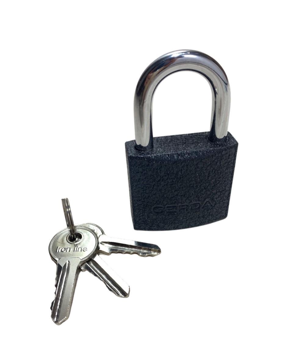 Замок навесной колодка Gerda KZZS 50 мм 3 ключа (250048)