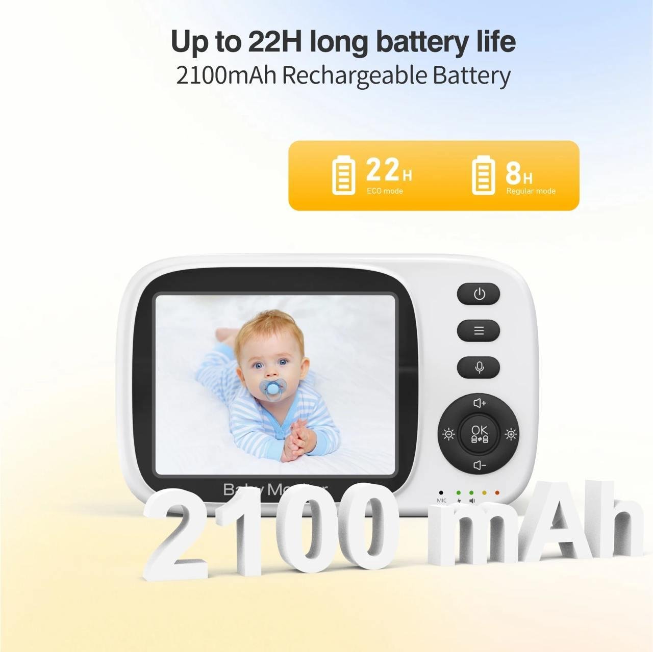 Відеоняня Baby Monitor MC632A з нічним баченням та двостороннім аудіо (26389527) - фото 4 Відеоняня Baby Monitor MC632A з нічним баченням та двостороннім аудіо (26389527) - фото 4