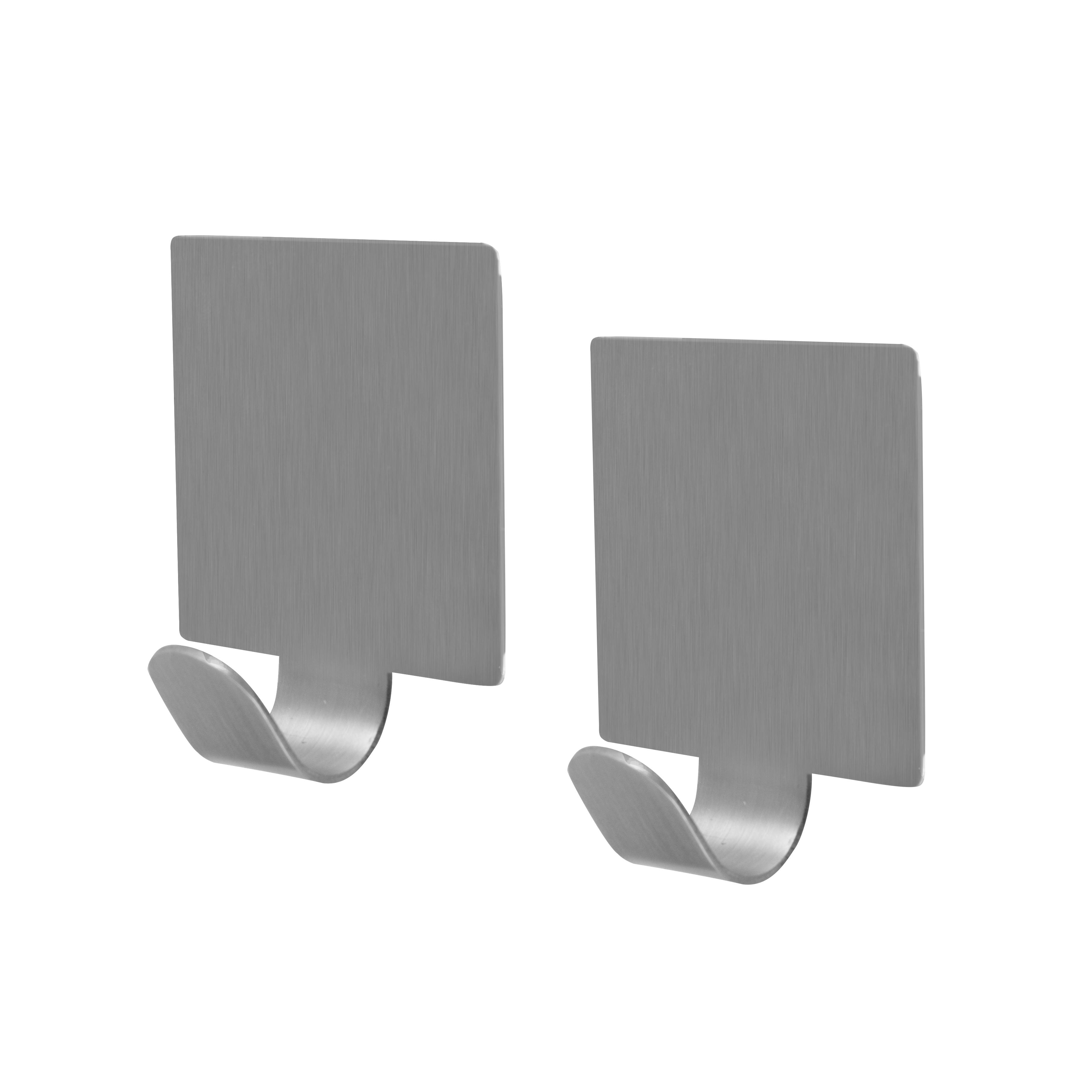 Вішалка настінна AWD interior 5,5х4,7х3 см нержавіюча сталь 2 шт. (AWD02091295)