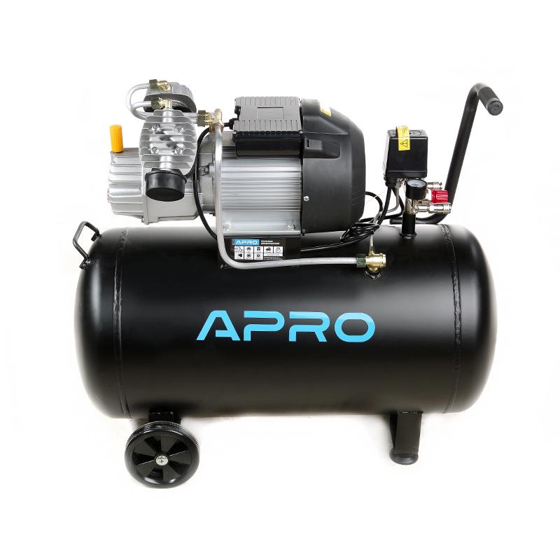 Компрессор Apro двухцилиндровый OFD-100MX 8 Бар 2,8 кВт 430 л/мин 100 л 2 крана с маслом 0,2 л (850179) - фото 3 Компрессор Apro двухцилиндровый OFD-100MX 8 Бар 2,8 кВт 430 л/мин 100 л 2 крана с маслом 0,2 л (850179) - фото 3
