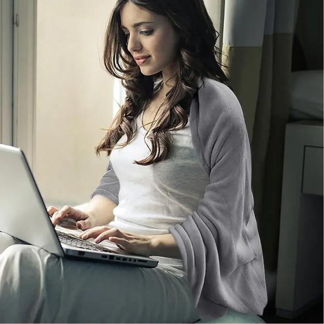 Плед с подогревом USB с застежкой с тремя режимами нагрева 150x85 см Серый (MA364) - фото 4 Плед с подогревом USB с застежкой с тремя режимами нагрева 150x85 см Серый (MA364) - фото 4