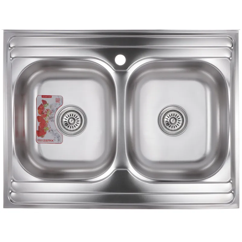 Мойка для кухни Zerix Z8060B-08-180MD Double micro decor (ZS0611) Мойка для кухни Zerix Z8060B-08-180MD Double micro decor (ZS0611)