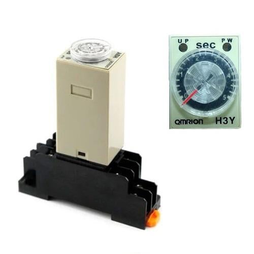 Реле времени-таймер Omrion H3Y-2 0-5 с 220 В 5А на DIN-рейке (495518)