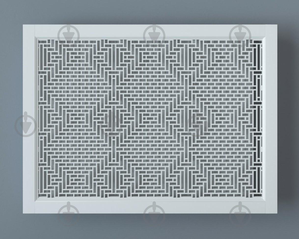 Экран-решетка декоративная на батарею отопления R68-F80 Белый (R68-F80) - фото 2