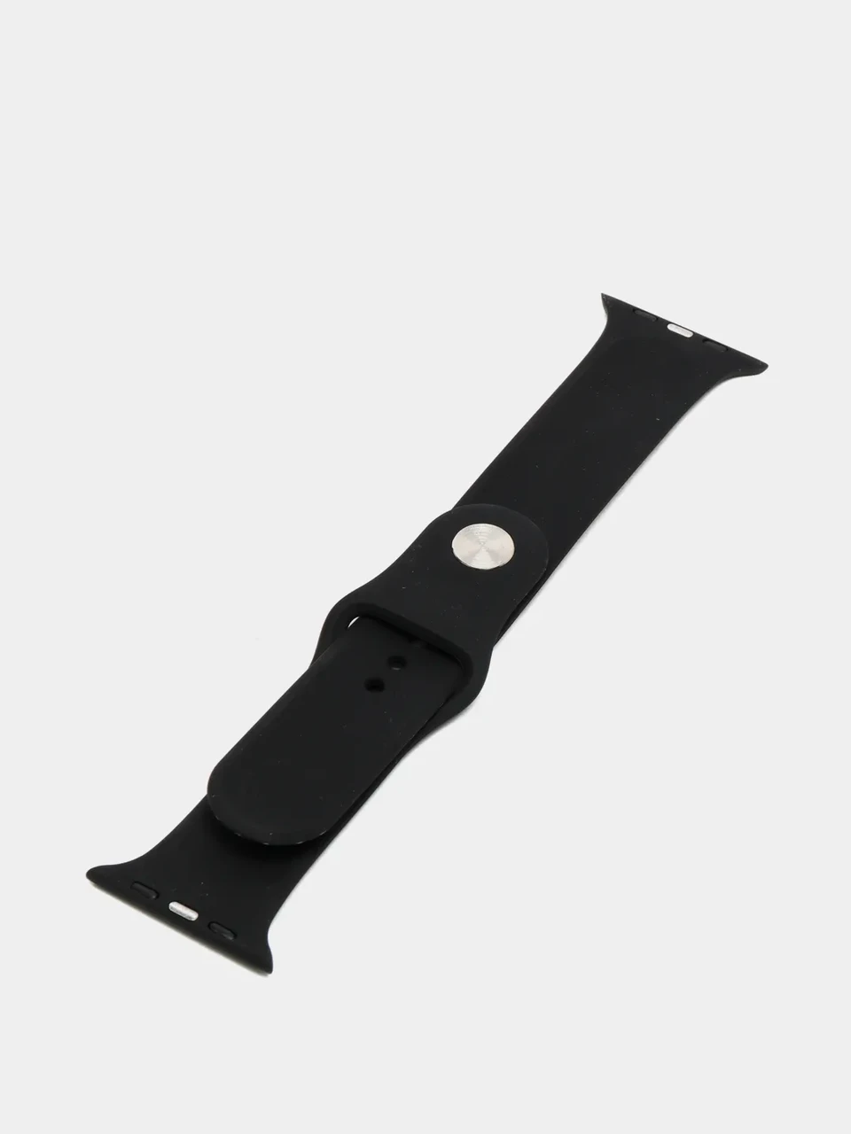 Ремешок для часов Apple Watch силиконовый 42/44/45 мм S Черный (KG-6437) - фото 2