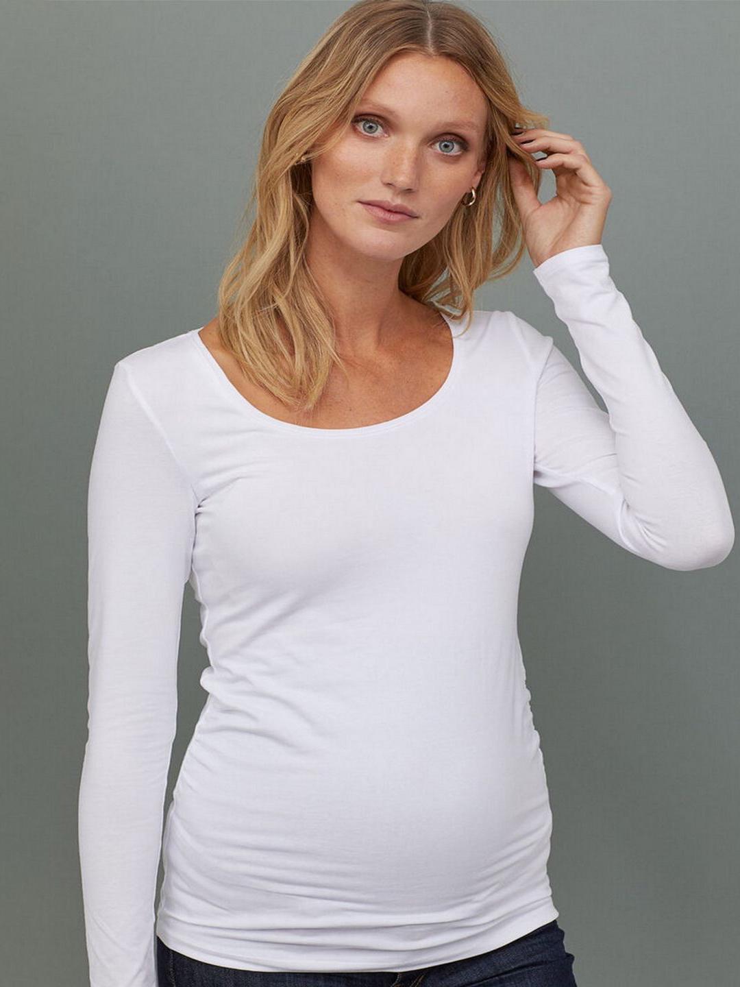 Лонгслив для беременных женский H&M XL Белый (837680b45)