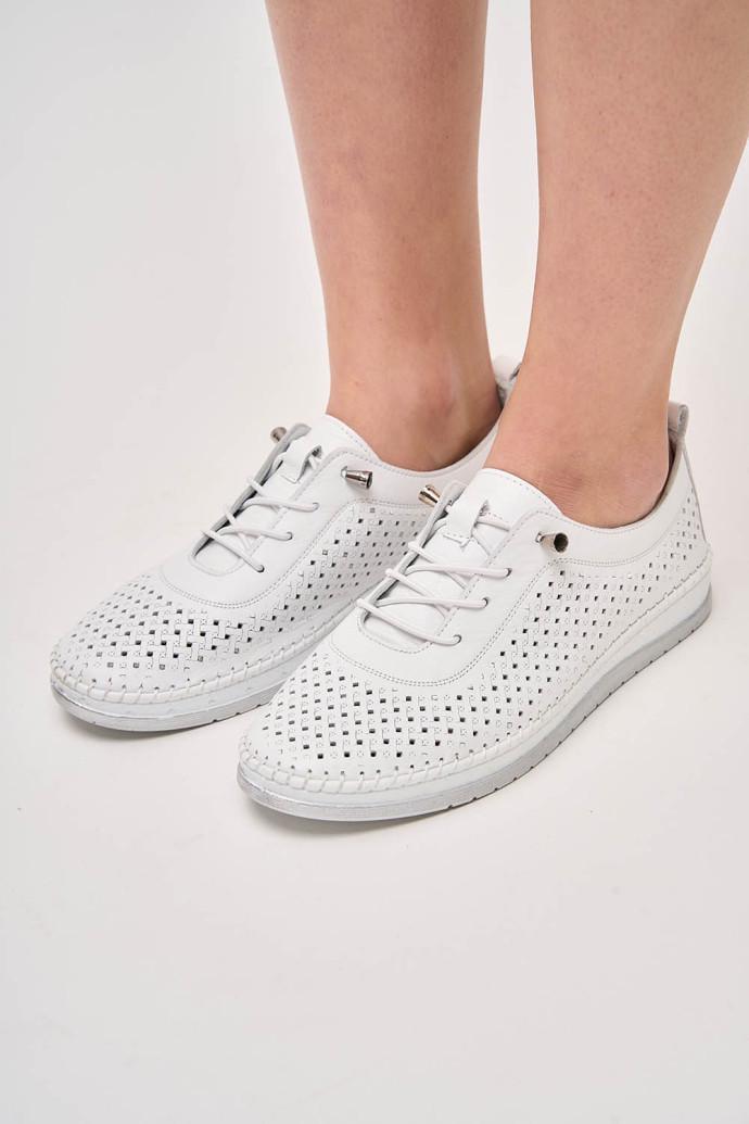 Мокасины женские Anna Lucci кожаные р. 41 Белый (198158) - фото 3