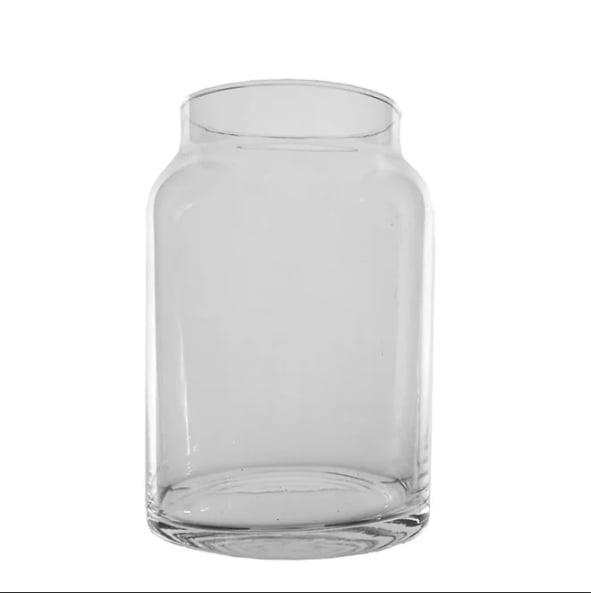 Ваза стеклянная Flora Банка 23 см (8402)