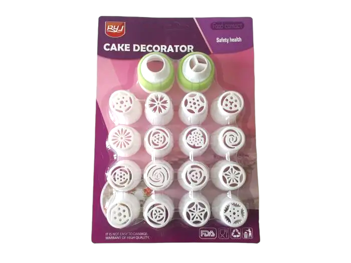 Набор кондитерских насадок для крема и украшения тортов пластиковых 16 шт. (18480)