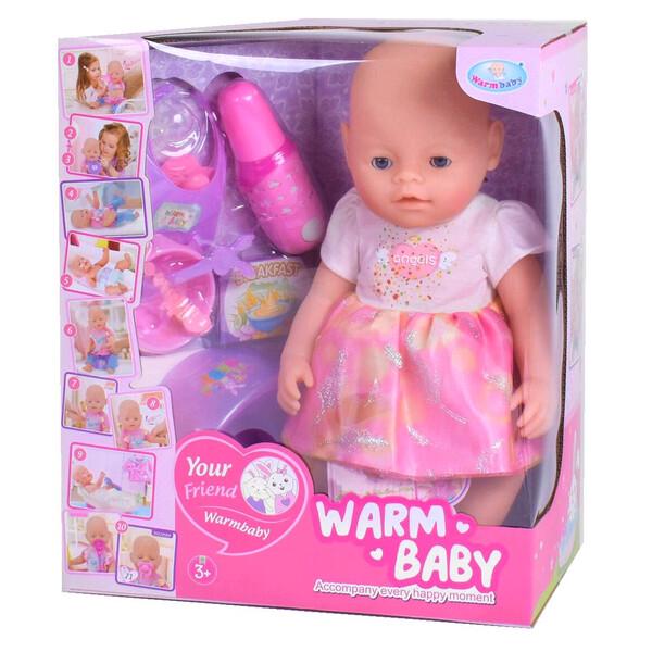 Функциональный пупс-девочка Warm Baby 40 см с аксессуарами (52134) Функциональный пупс-девочка Warm Baby 40 см с аксессуарами (52134)