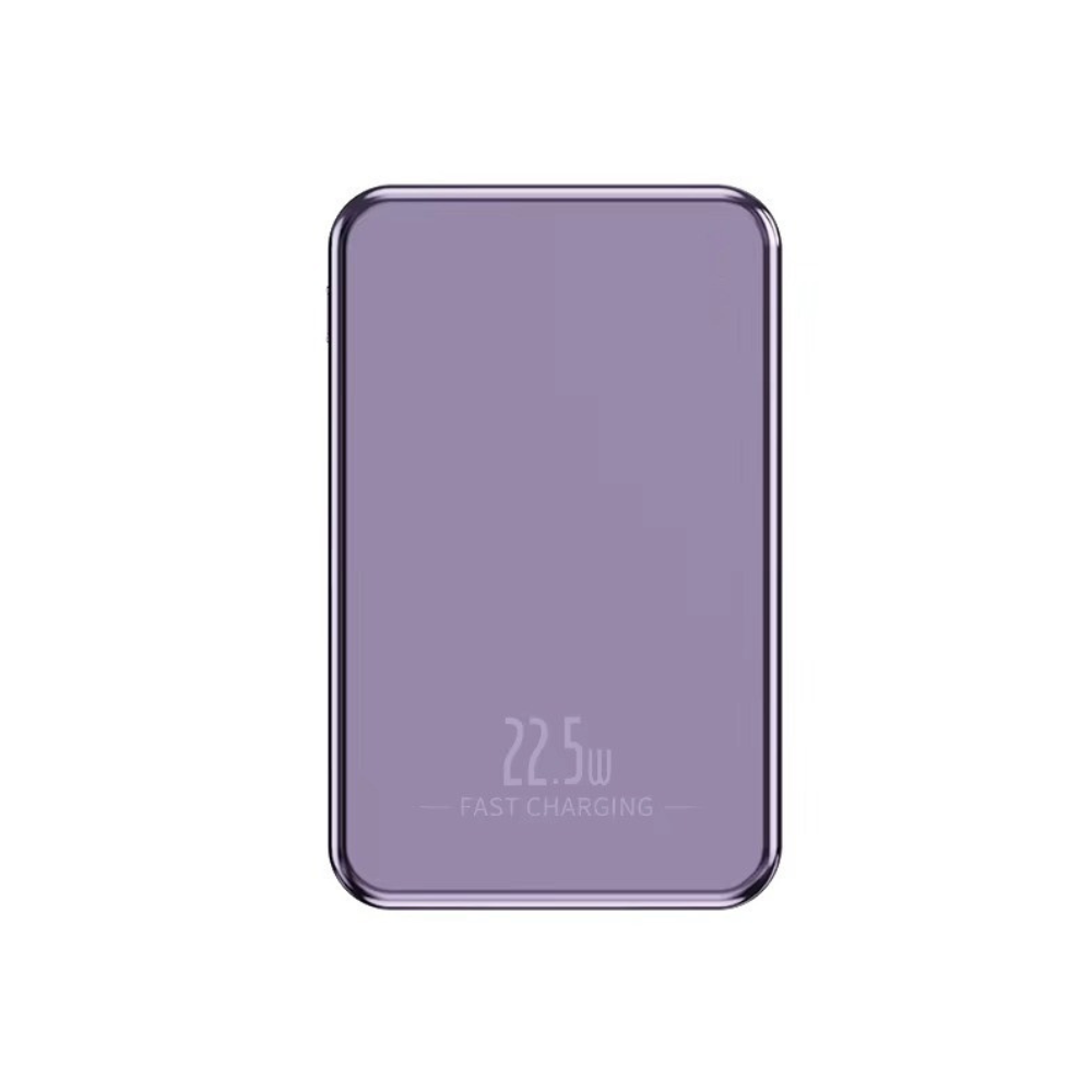 Павербанк беспроводной магнитный ультратонкий с беспроводной зарядкой 10000 мАч 20 Вт Purple (Powerbank_1_Purple)