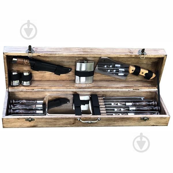 Набор шампуров Gorillas Market Кабан Gorillas BBQ в деревянной коробке (hub_vJAl08920)