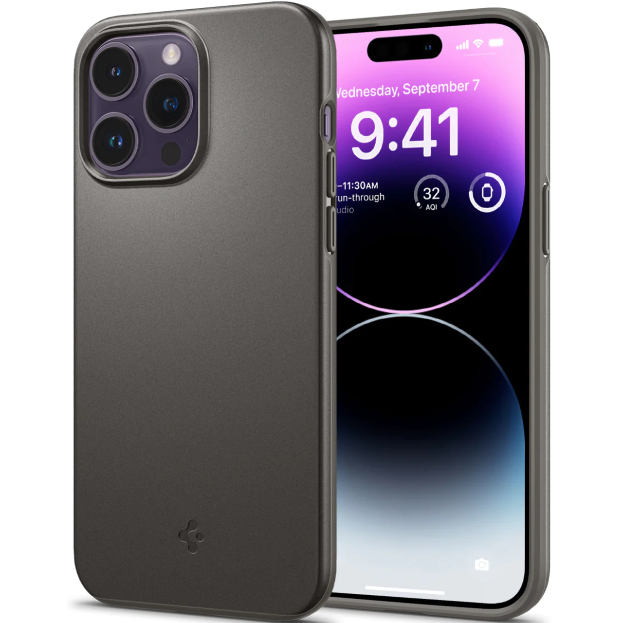 Чохол накладка Spigen Thin Fit for iPhone 14 Pro Max, Gunmetal (ACS04767) - фото 1