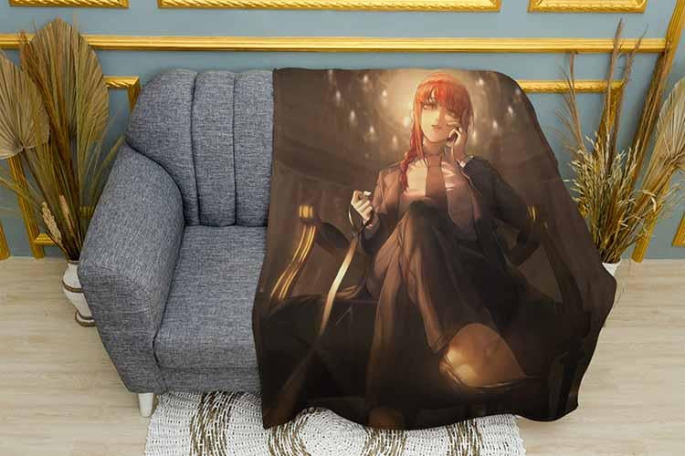 Плед Secret Makima Chainsaw man плюш двухслойный 135х150 см (113744-2) Плед Secret Makima Chainsaw man плюш двухслойный 135х150 см (113744-2)