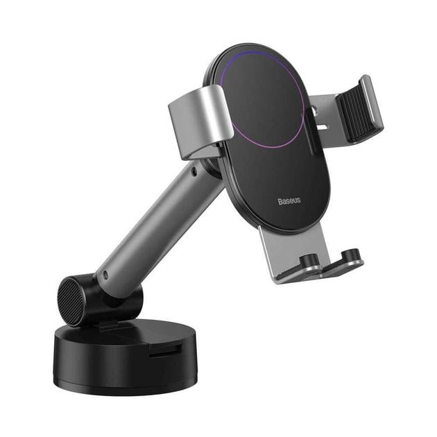 Автомобільний тримач Baseus gravity car mount holder with suction base Silver