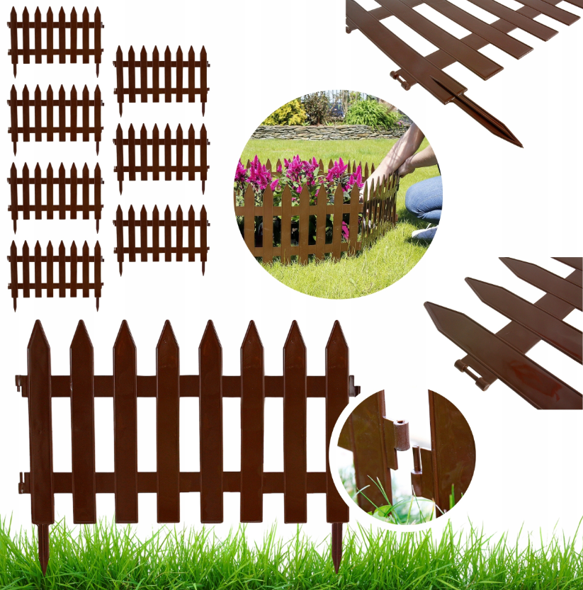 Забор садовый Prosperplast Garden Classic 3,2 м Коричневый (IPLSU-R222) - фото 3