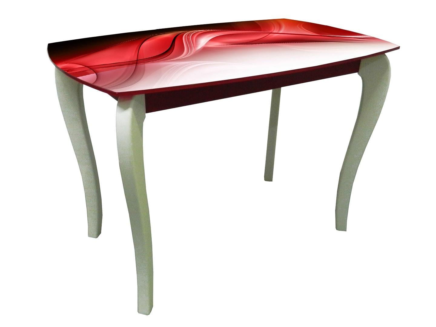 Обеденный стол Glass Antonik Класик-2 1100х700х750 мм с фотопечатью №54 Белый (4581005403)