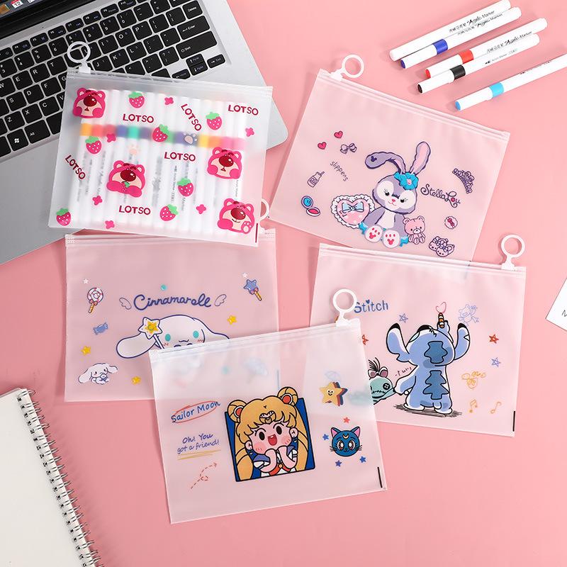 Папка-пенал з бігунком Сінаморол Хелло Кітті А5 Різнокольоровий/Прозорий - фото 5