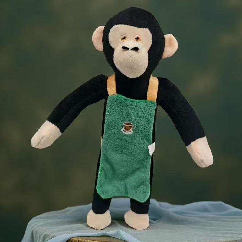 Мягкая игрушка мем Брейнрот Coffee Chimp (арт EPC14932M)
