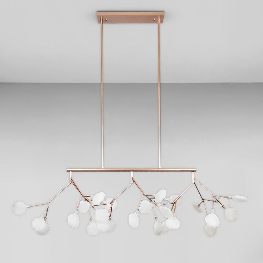 Люстра молекула підвісна Lighthouse LS-17118-27 RS/WH Рожеве золото/Білий