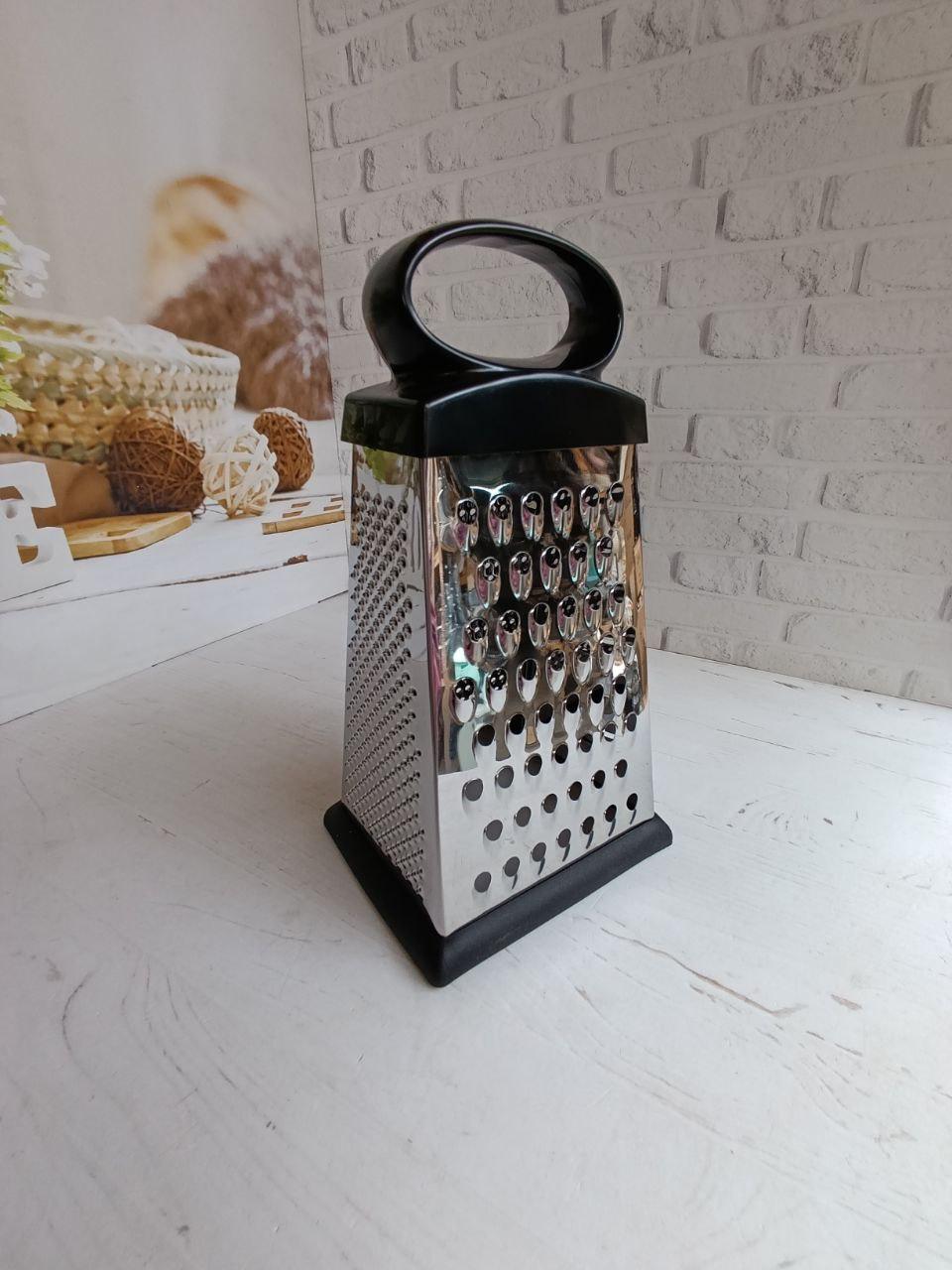 Терка для кухни Ofenbach NB100100 из нержавеющей стали 4-х гранная 23 см Черный (NB100100)