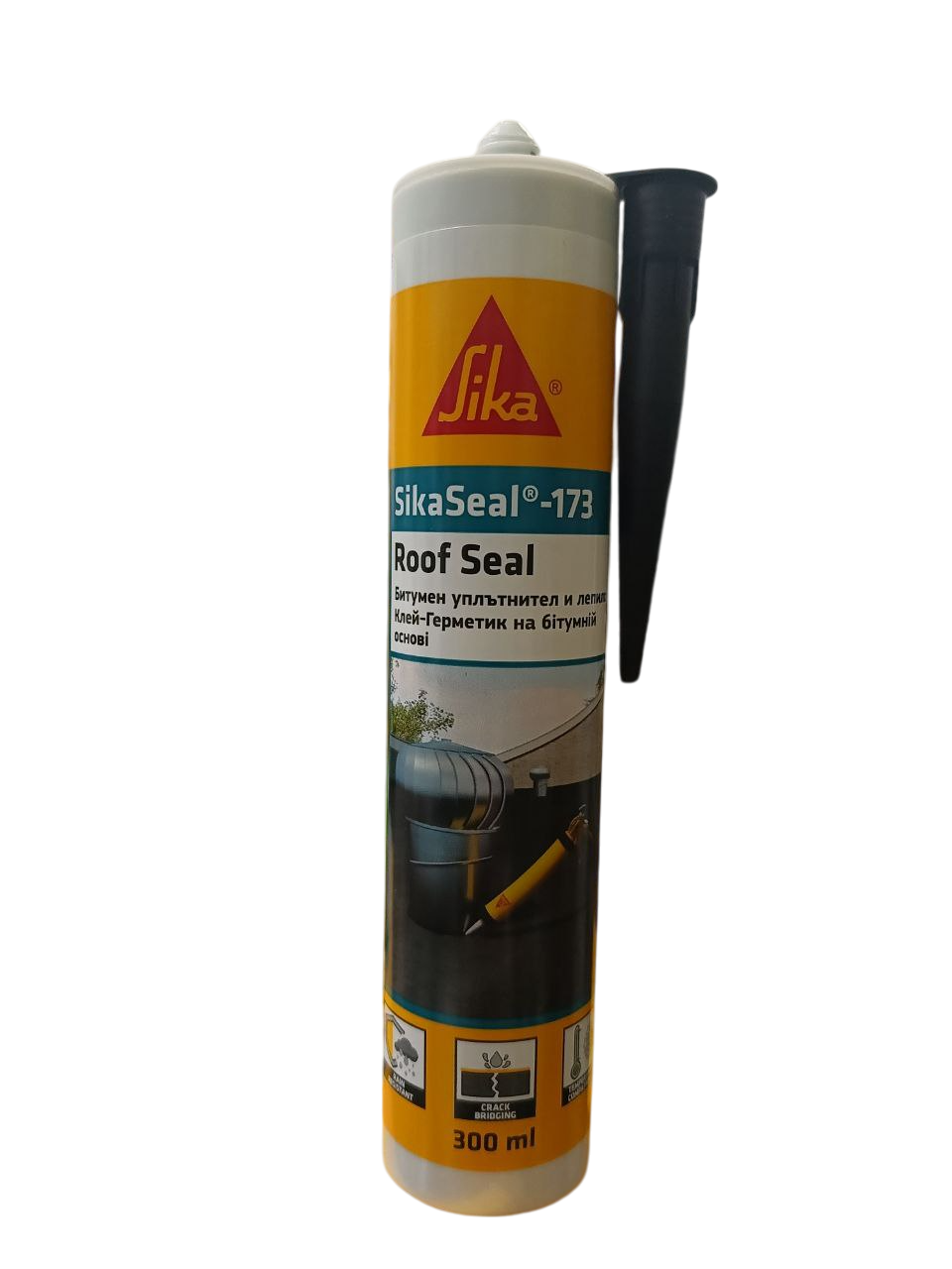 Клей-герметик на битумной основе для битумных и влажных поверхностей SikaSeal-173 (802135)
