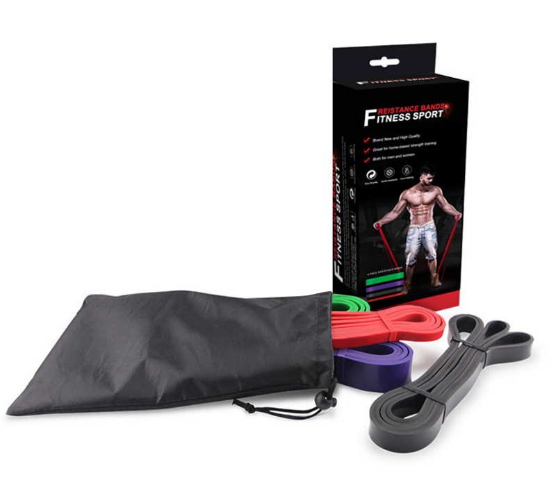 Резинки для спорта с ручками и дверным якорем Gobetters Pull Up Assist Band 4 шт. 7-56 кг GBT17170