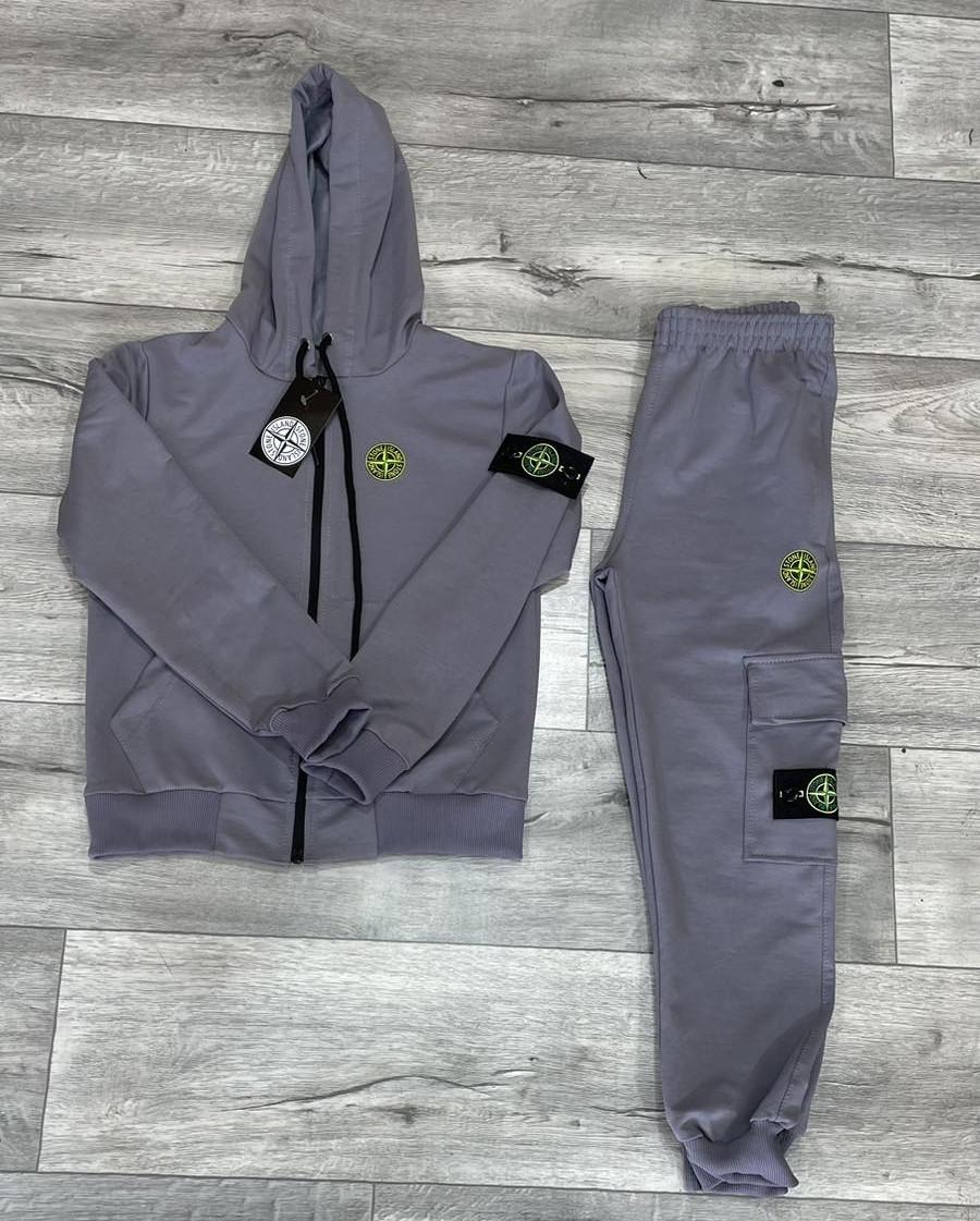 Костюм детский Stone Island на 10 лет 146 см Серый