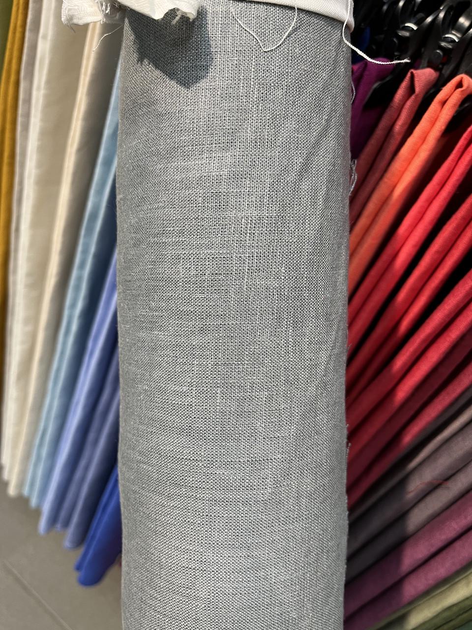 Ткань LINEN PLUS LINET-61 100% лен 150 см Серый - фото 5 Ткань LINEN PLUS LINET-61 100% лен 150 см Серый - фото 5
