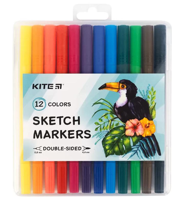 Маркер двухсторонний Kite Butterfly 12 шт.