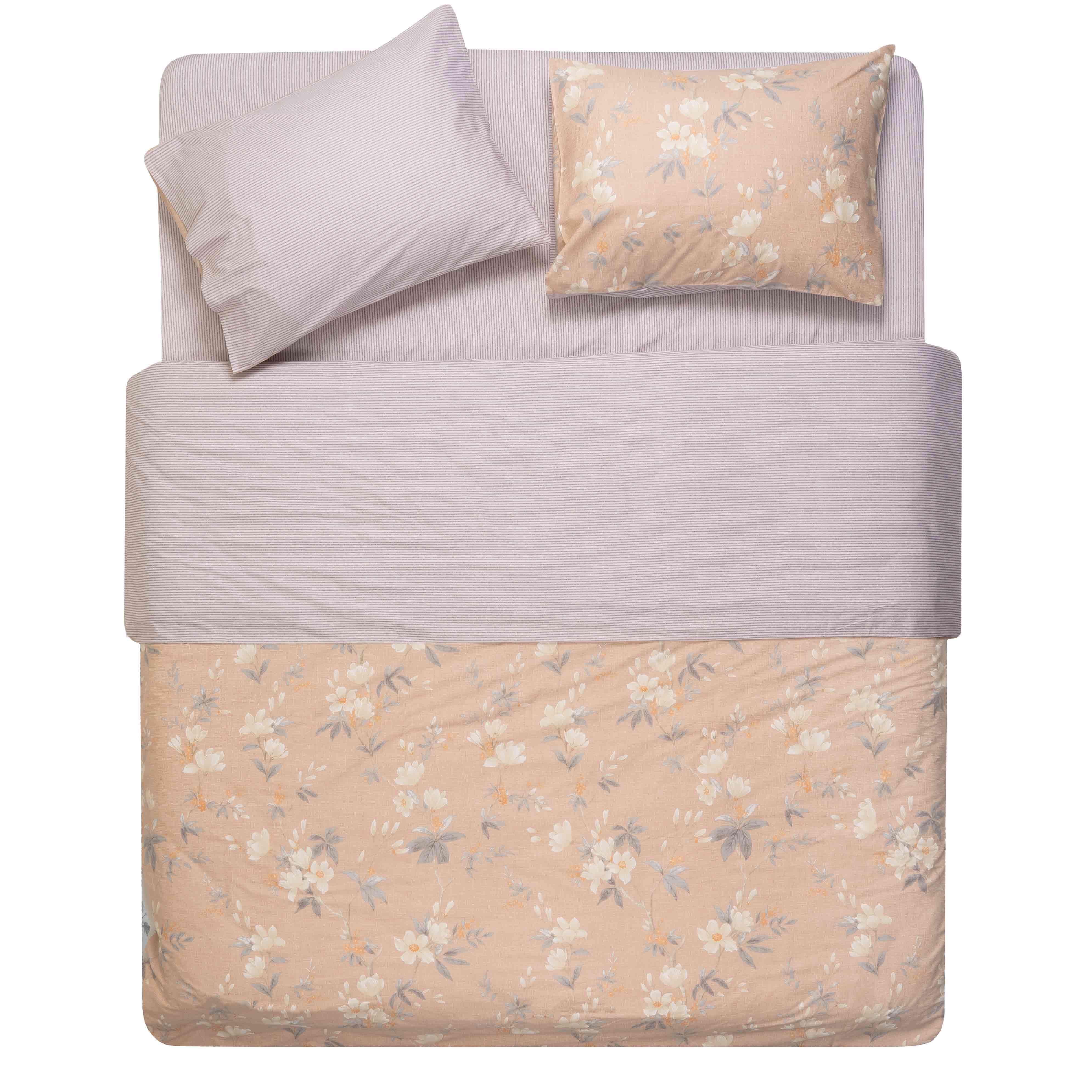 Комплект постельного белья Ardesto Gloria Магнолия полоски двуспальный 200х220 см (ART2022MB) - фото 7