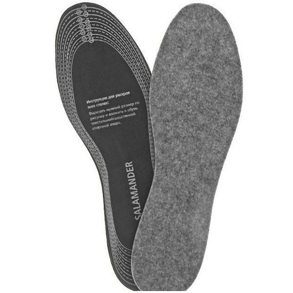 Стельки для обуви Salamande Felt Insole шерстяные на латексе р. 36-46 30 см Серый (28729)