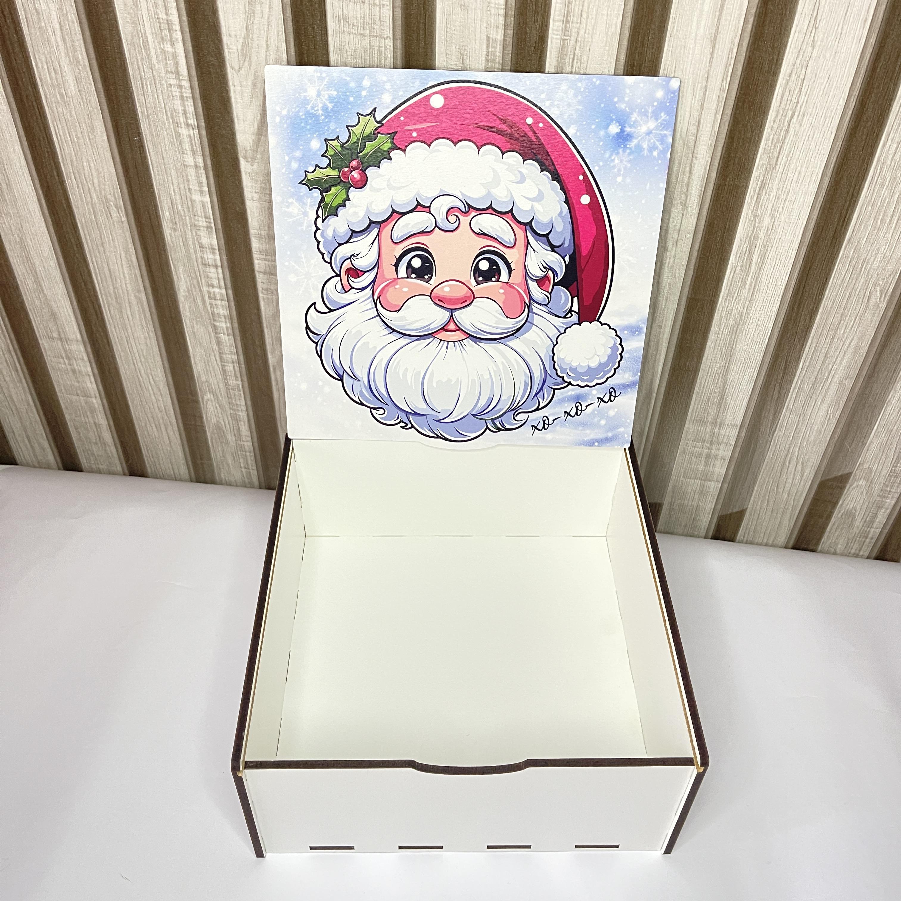 Подарочная коробка Новогодний Санта деревянная (30590215)