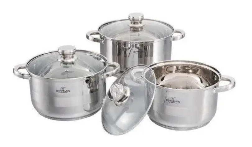 Набор кастрюль с крышками Bohmann BH-71241-06 6 пр. (1771562099)