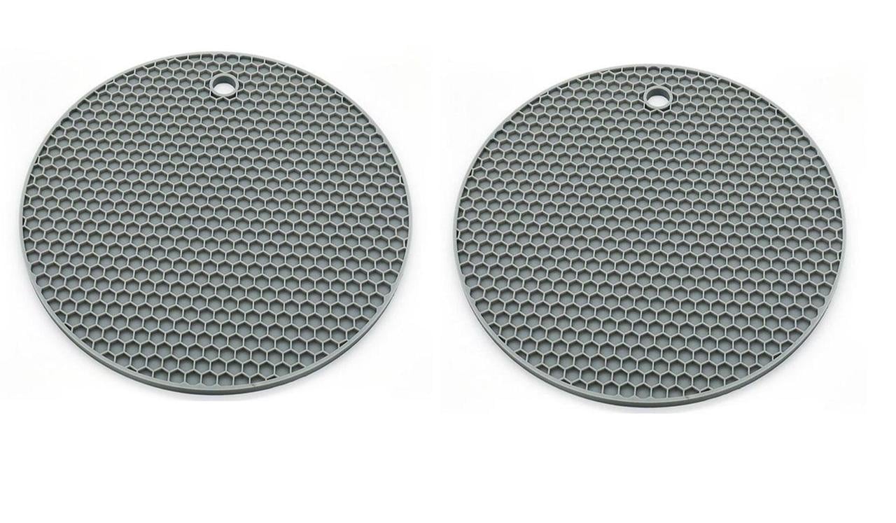 Набір силіконових підставок під гаряче термостійка прихватка 2 шт. Сірий (Е051472-2)