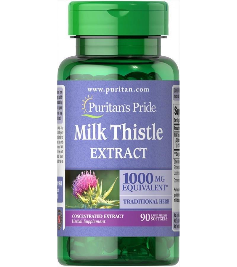 Экстракт расторопши Puritan's Pride Milk Thistle Extract 1000 mg 90 Softgels
