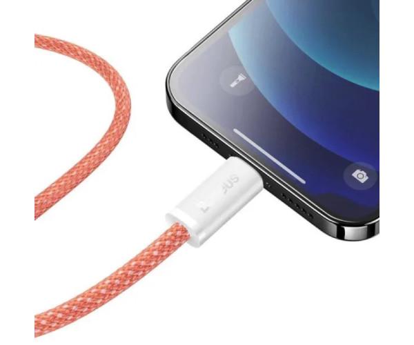 Кабель Data BASEUS Dynamic Series Fast Charging Type-C-Lightning 20W 2 м Orange (CALD000107) - фото 5