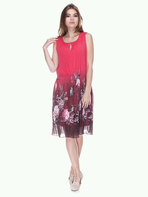 Сукня-міді DP Line з квітковим принтом XL Рожевий (5655142)