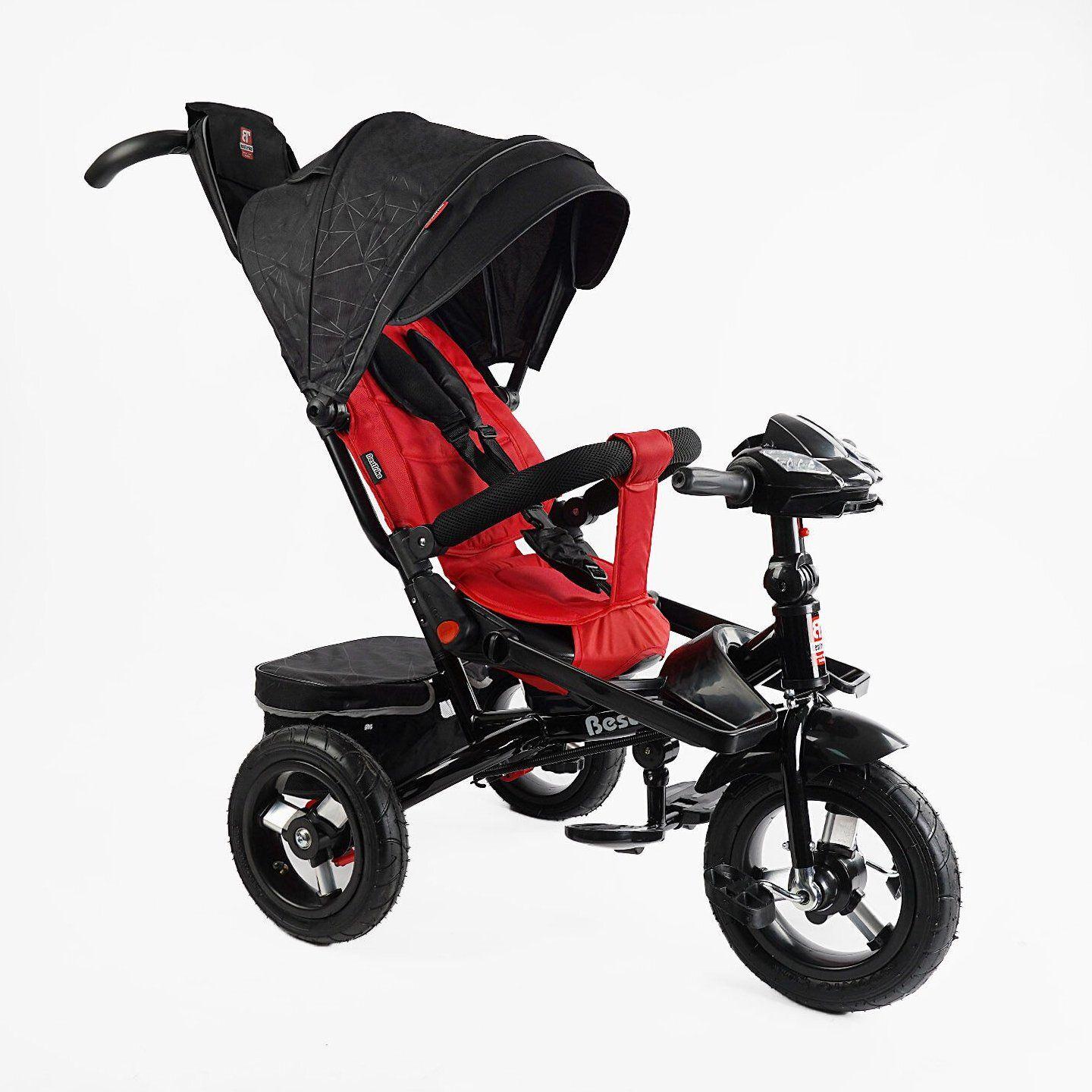 Велосипед дитячий триколісний Best Trike 6088 F надувні/фара з USB/пультом/батьківською ручкою Чорно-червоний (789-05) - фото 2 Велосипед дитячий триколісний Best Trike 6088 F надувні/фара з USB/пультом/батьківською ручкою Чорно-червоний (789-05) - фото 2