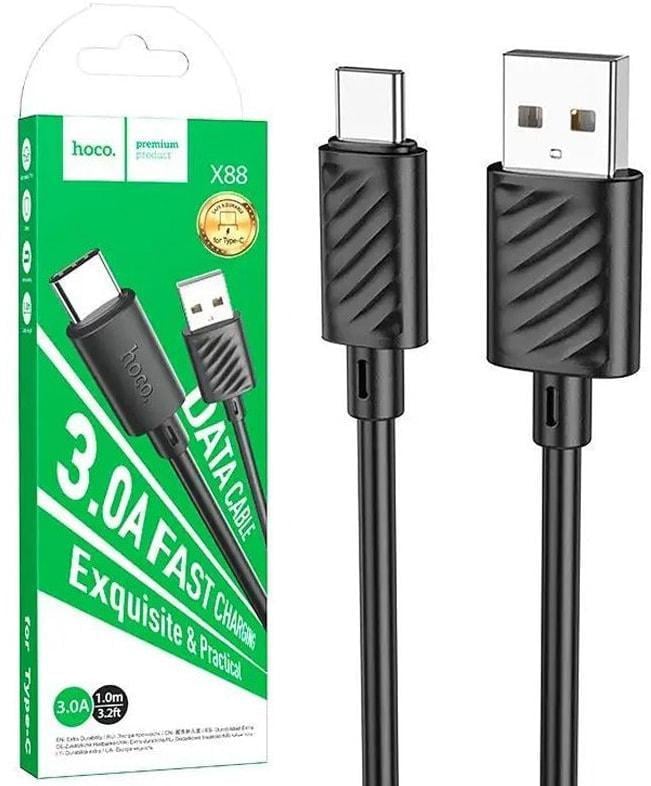Кабель интерфейсный Hoco X88 USB-Type-C 1 м Black (33530)