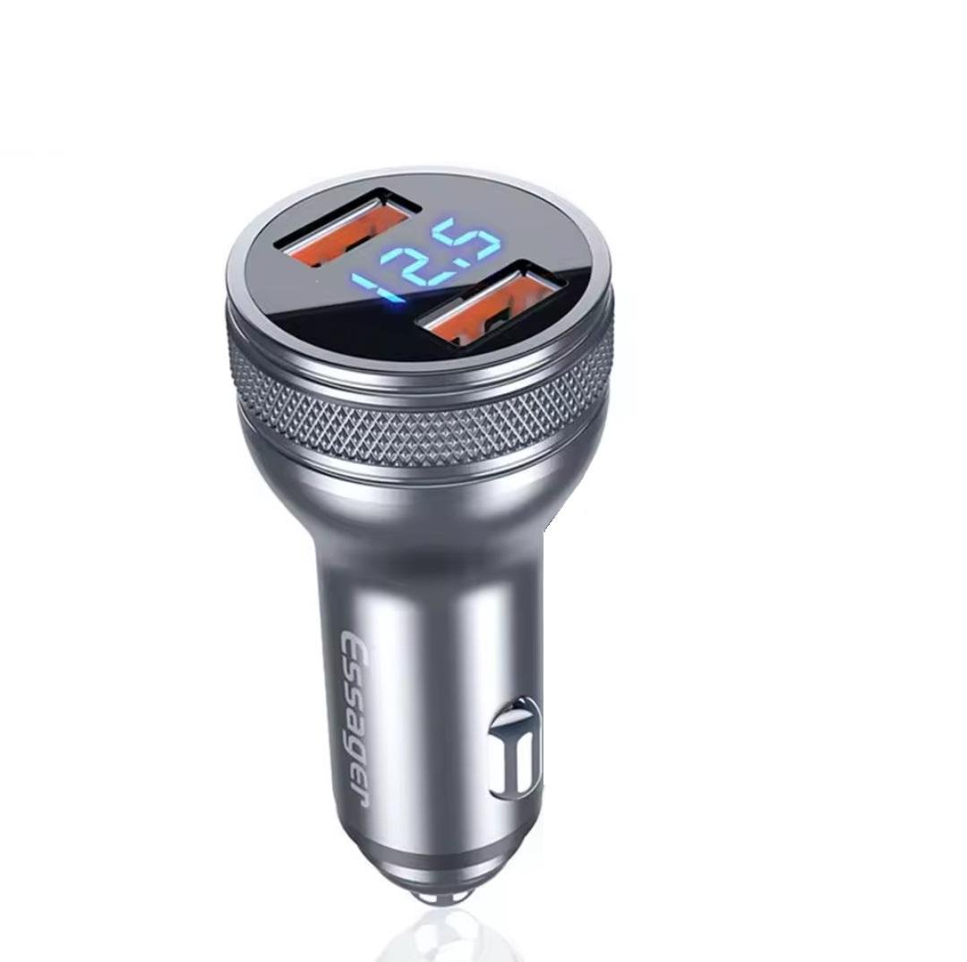 Зарядное устройство для автомобильного Essager 2xUSB qc 3.0 36 W Metall с дисплеем (25397345) Зарядное устройство для автомобильного Essager 2xUSB qc 3.0 36 W Metall с дисплеем (25397345)