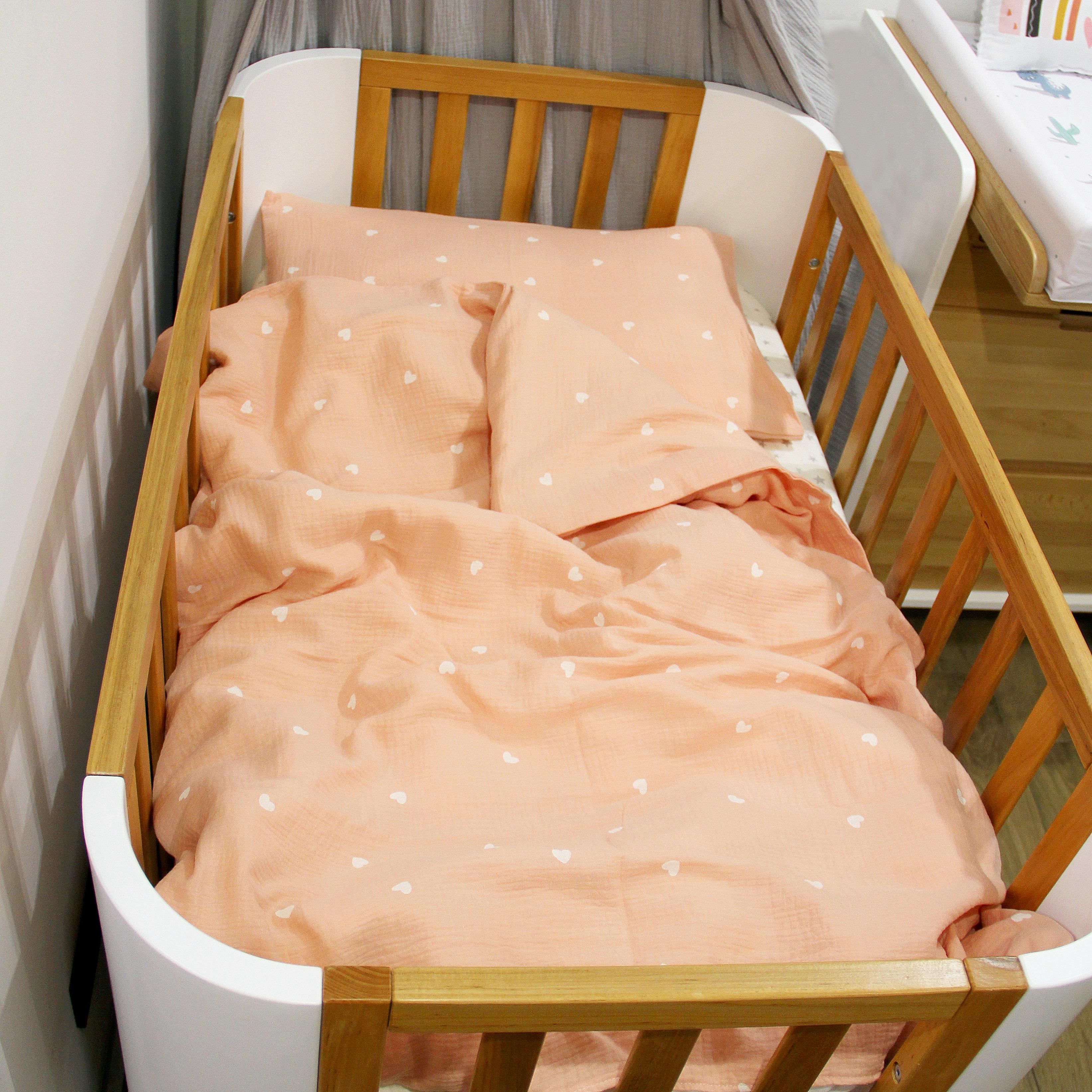 Комплект белья постельного муслиновый 110х140 см Pink